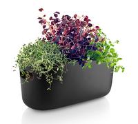 Pot de fleur auto arrosant 31 cm, noir, céramique, Eva Solo