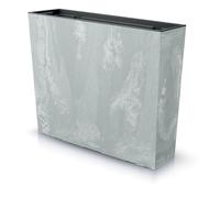 Pot de fleur avec insert Effet béton gris 58x18x50 cm Pot de fleur de balcon Plastique