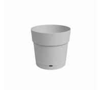 Pot de fleur avec réserve d'eau CAPRI LARGE - Plastique - Gris clair - Rond - L 29,5 X P 29,5 H 28,2 cm - ARTEVASI
