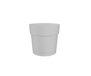Pot de fleur avec réserve d'eau CAPRI LARGE - Plastique - Taupe - Rond - L 29,5 X P 29,5 H 28,2 cm - ARTEVASI
