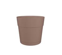 ARTEVASI Pot de fleurs rond CAPRI LARGE - Plastique - Réservoir d'eau - diamètre 35 cm - Taupe - L 34,6 x P 34,6 x H 33,2 cm