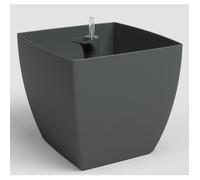 artevasi© SIENA Jardinière anthracite avec système d'arrosage 40 cm - Plastique
