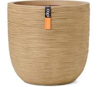 Pot de fleur boule d'intérieur et extérieur Capi Europe Rib NL, 54 x 52 cm, Beige