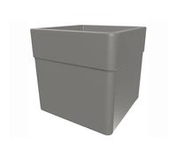 Bac à fleurs carré 40 cm - EDA - CAREL - 26 l - Avec roulettes - Convient pour l'intérieur et l'extérieur - 39 x 39 x 39 cm (H) - Taupe