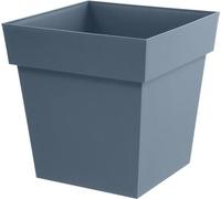Pot de fleur Carré EDA Toscane, 50 cm, 87 L, Bleu Jean, Intérieur/Extérieur, 49,5 x 49,5 x H.52,5 cm