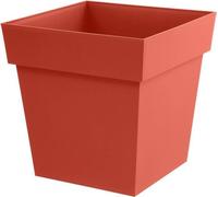 Pot de fleur Carré EDA Toscane, 50 cm, 87 L, Intérieur/Extérieur, Orange Terre Battue