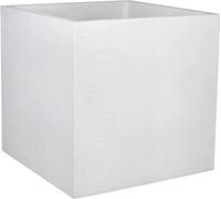 Pot De Fleur Carré 'graphit' 50cm Blanc Cérusé - Eda