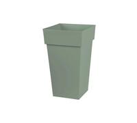 Pot de fleur carré Toscane 43 x H.80 cm - Vert laurier - Eda