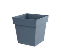 Pot de fleur carré - Toscane - EDA - 49,5 x 49,5 x H.52,5 cm - Intérieur / Extérieur - 87L - Bleu Jean