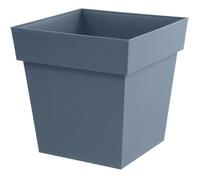 EDA Pot de fleurs carré Toscane 39 x 39 x 39 cm 38 L Bleu jean Intérieur/Extérieur