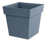 Pot de fleur carré - Toscane - EDA - 49,5 x 49,5 x H.52,5 cm - Intérieur / Extérieur - 87L - Bleu Jean