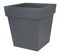 Pot de fleur carré - Toscane - EDA - 49,5 x 49,5 x H.52,5 cm - Intérieur / Extérieur - 87L - Gris Anthracite