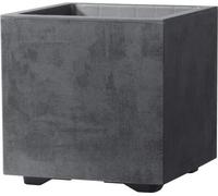 Pot de Fleur Cube Deroma Millennium R, 25 x H25 cm, Anthracite, Avec Réserve d'Eau, 10 L, Recyclé