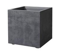 Pot De Fleur Cube - Deroma - Millennium R - Anthracite - A Réserve D'eau- 39 Cm Multicolore