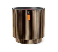 Pot de fleur cylindre EUROPE Groove NL noir or 44 x 46 cm
