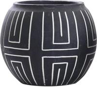 Pot de fleur décoratif noir - Pour l'intérieur et l'extérieur - 16 cm