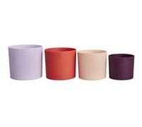 Elho Lex Pott Set of 4 - Pot de Fleur Interieur - Plastique 100% Recyclé - Ø 11, 13, 14 and 15 cm - Violet/Soft Lilac