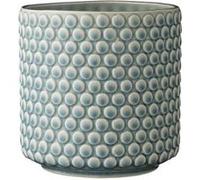 Bloomingville Pot de Fleur Dot - Pots de Fleurs décoratifs Couleur pour intérieur Style rétro créatif M (15,5 cm ø), Leu Ciel, Céramique
