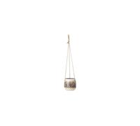 Pot de fleur en grès beige, suspendu - Bloomingville, Rezan - 17.5x17.5x17 cm
