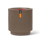 Capi Europe - Pot de fleurs cylindrique Groove NL - Taupe chaud - 41x43 cm - KGVWT883