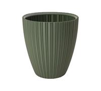 Garden ID Pot de fleurs FANCY éco-responsable en plastique recyclé, 40 x 42 cm Vert tilleul, résistant aux chocs, gel et UV, pour jardin, balcon ou intérieur