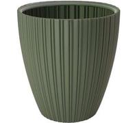 Garden ID Pot de fleurs FANCY éco-responsable en plastique recyclé, 40 x 42 cm Vert tilleul, résistant aux chocs, gel et UV, pour jardin, balcon ou intérieur