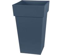 Pot de Fleur Haut Carré EDA Toscane, 39 cm, 62 L, Bleu Jean, Intérieur/Extérieur