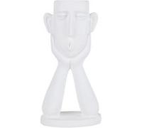 Pot de fleur interieur en forme de visage humain FONGWAN Art irrégulier Décoration vase-Blanc Blanc G