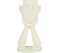 Pot de Fleur interieur en forme de visage humain FONGWAN Art irrégulier Décoration vase decoratif--Riz blanc Blanc G