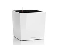 Pot de fleur - LEC - Cube Premium 50 - blanc brillant - résistant aux intempéries et aux UV