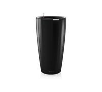 Lechuza - Pot de Fleurs d'Interieur - Premium Rondo - Réserve d'Eau Intégrée - Coloris Noir - Ø 40 x 75 cm