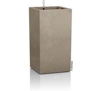 LECHUZA Pot de fleurs CANTO Stone 40 High beige sable | Pot de fleurs avec système d'arrosage et bac à plantes | Aspect pierre naturelle | 40 x 40 x 76 cm | 13621