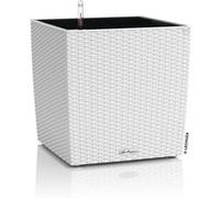 Lechuza - Pot de Fleurs d’Extérieur et d'Intérieur - Cottage Cube - Réserve d'Eau Intégrée - Coloris Blanc - 50 x 50 x 50 cm
