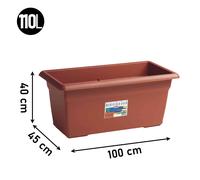 Pot de Fleur Méditerranée Plastique Cuite Résistant Jardin Extérieur Intérieur