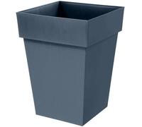 Pot de fleur mi-haut Carré - EDA - Toscane - 40 cm - 51 L - 39 x 39 x H. 53 cm - Bleu Jean