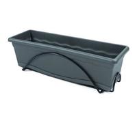 Plastiken Jardinière avec soucoupe - Anthracite