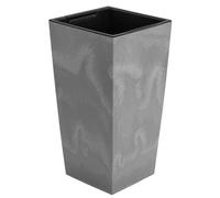 Pot De Fleur - Plastique - Haut - 49 L - Gris - Aspect Béton - H 610 Mm Multicolore