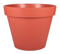 Pot de fleur Rond - Ø 30 - EDA - Toscane - 10 L - Intérieur/Extérieur - Ø 30 x H 24 cm - Orange Terre Battue