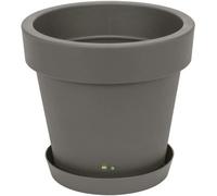 Pot De Fleur Rond Cache Pot 13,5 X 12 Cm En Plastique Gris Pot De Plantes Pot D'intérieur Et D'extérieur Multicolore