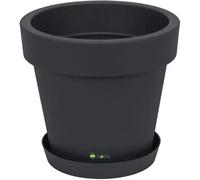 Pot De Fleur Rond Cache Pot 50 X 45,5 Cm En Plastique Anthracite Pot De Plantes Pot D'intérieur Et D'extérieur Multicolore