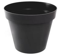 Pot de fleur rond Toscane - EDA - Ø 25 x H 20,6 cm - 6 L - Gris anthracite
