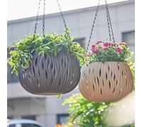 Pot de fleur suspendu Jardinière suspendue en Imitation rotin, Pot de fleur minimaliste décoratif , panier jardin pot