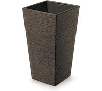 Pot de fleurs 39,5cm FURU SQUARE ECO WOOD DFSH400W-4625W café plastique PROSPERPLAST