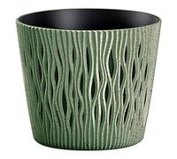 Pot de Fleurs 3L avec réservoir Sandy Round Eco Wood 18,9 x 18,9 x 16,5 cm, Vert