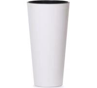 Pot de fleurs 40cm TUBUS SLIM DTUS400-S449 plastique blanc PROSPERPLAST