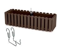 Prosperplast Jardinière de balcon Boardee 58x18x16 cm - Brun