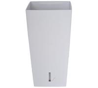 Pot de fleurs à réserve d'eau Hydrosystem Eva New Carré Haut 37x37cm - H68,5cm - 69L - Blanc - Fabrication Française