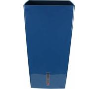 Pot de fleurs à réserve d'eau Hydrosystem Eva New Carré Haut 37x37cm - H68,5cm - 69L - Bleu - Fabrication Française