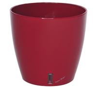 Pot de fleurs à réserve d'eau Hydrosystem Eva New Rond D30cm - H27,5cm - 14,5L - Rouge - Fabrication Française