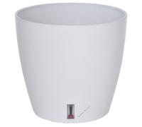 Pot de fleurs à réserve d'eau Hydrosystem Eva New Rond D45cm - H45cm - 49L - Blanc - Fabrication Française